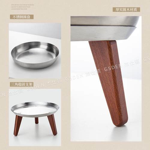 派宴自用餐水果盘商不锈钢托盘酒助示店面包架展盘FMW凉菜茶歇摆