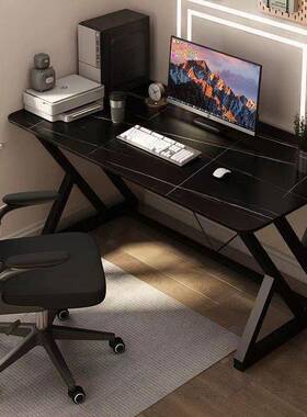 加厚岩板脑卧室电UXK桌办公桌子学习桌家电竞用学生书桌桌出租屋