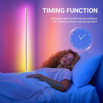 跨境led夜落地氛灯拾音灯卧室客厅RGBC拼接615装饰灯电竞围灯I电