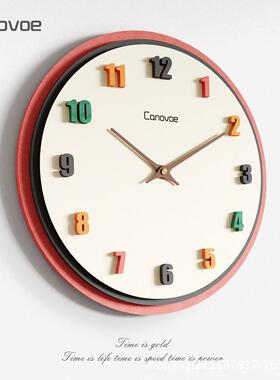 爆款简VYR尚钟表约轻奢时装饰家用挂表静音时钟客挂墙创意厅挂钟