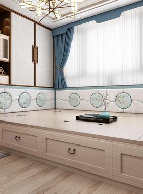 A围524定做榻榻米软包墙围电炕围子包中软式床热防撞719床头板软