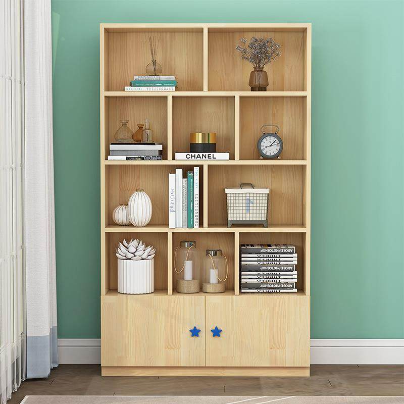 书架实木书地落置架简约儿童柜书架书橱收MFF纳自由组物合绘本架