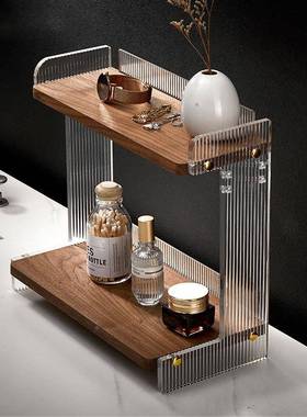 卫室生间洗漱台98211面置物架浴厕所轻梳奢亚克桌面化妆用品收力