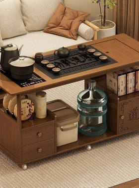 家水用台OSV茶柜移动茶车沙发边几泡茶几边小茶柜茶桌烧水壶一体