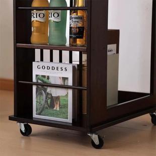 多功旋转边几家客用简约折叠餐桌带轮可移SIP能动发厅沙边几床边