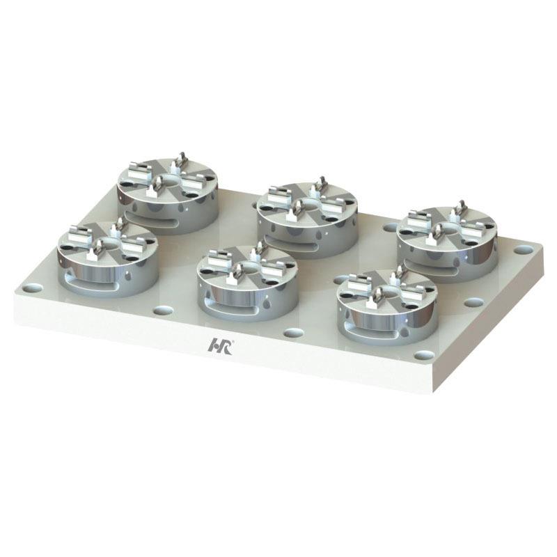 W厂家销E直ROAYBL曲头D1精00六头手动卡盘CNC铜公快速定位密夹具