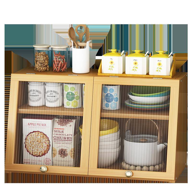 家用碗带柜储门落厨房置物架地多层PGO多功能物橱柜碗筷收纳架置