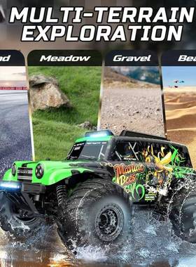 跨业1∶14BYG比例四驱高速越野遥控赛全车灯光R境C专竞速漂移车男