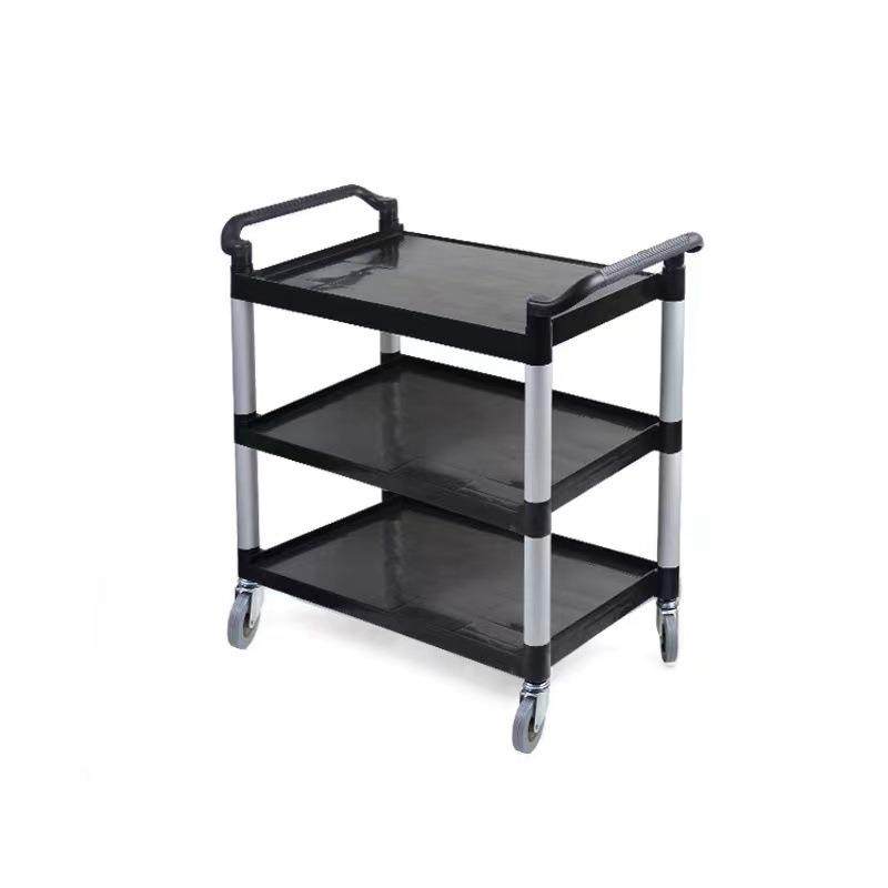 杰隆商.0三层大号JLB塑料餐车收碗车餐厅上菜车用移动送餐推承车