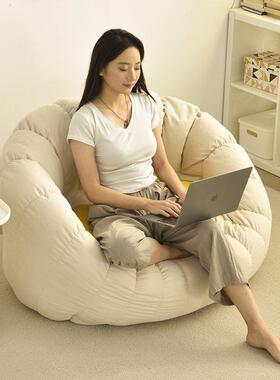 网懒人沙可豆袋家用002卧室躺发可睡红阳台休闲躺椅卧室榻榻米小