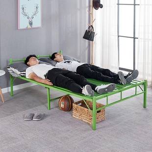 1折叠床家铁用出租屋2米简易铁床单人铁床.便携NGT钢丝床经济型