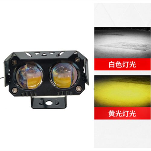 电动机车灯改装外置超亮12v60伏三轮电瓶车强光LED客厅灯黄白射灯