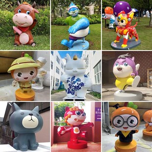 玻璃钢卡通门头定制卡通u人物雕塑公园景区店铺幼儿园招牌迎宾