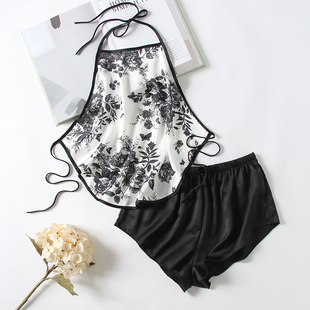 成人款 肚兜女性夏季 内衣冰丝套装 印花纯手工吊带式 护肚子 2023新款
