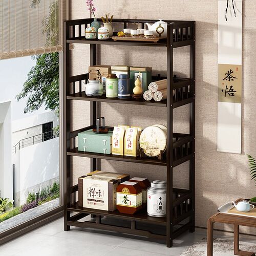家用茶叶柜c茶具置物架客厅靠墙储物柜非实木陈列架多宝阁摆件架