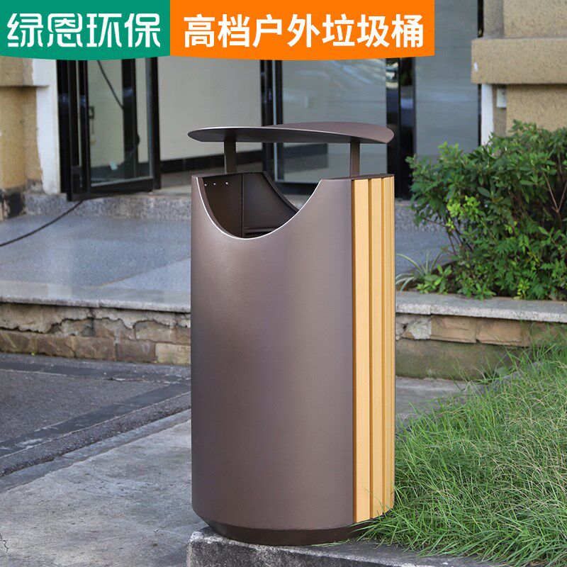 室外垃圾桶时尚简约大容量单桶户外不锈钢果皮P箱大垃圾桶环卫户