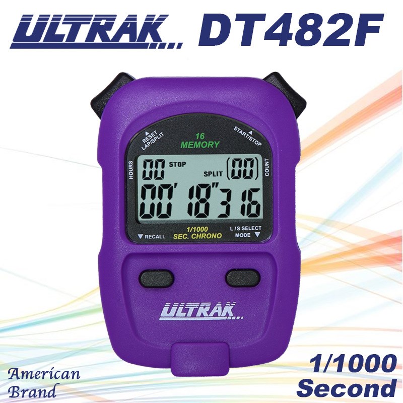 电子秒表DT482G定尔志ULTRAK奥赛克16道2排显示计时器千分一秒
