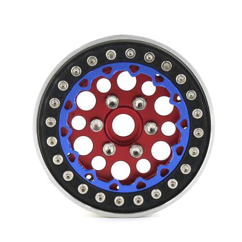 1.9金属圆孔花边轮毂通用1:10遥控车升级配件SCX10 trx4 RC攀爬车