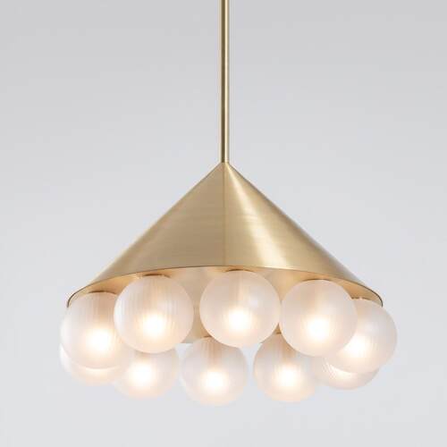 设计师现代样板间餐厅蘑菇帽子玻璃球吊灯餐饮店餐桌艺术造型吊灯