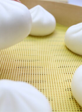 1m方形黄色硅胶蒸馒头包子蒸笼不粘垫蒸锅垫子布防油垫不粘笼屉布