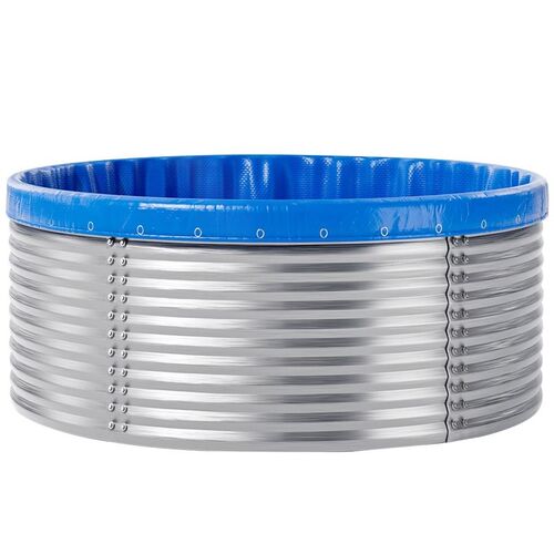 圆形镀锌板鱼池加厚高密度帆布养鱼池可移动大型组装铁板蓄水池