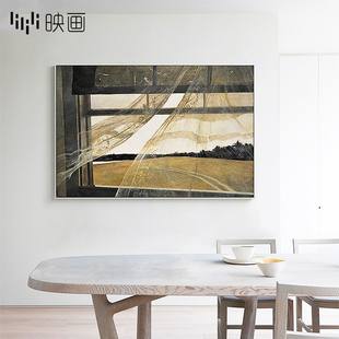 餐桌壁画民宿g现代简约玄关餐厅装饰墙画客厅挂画艺术画风景装饰