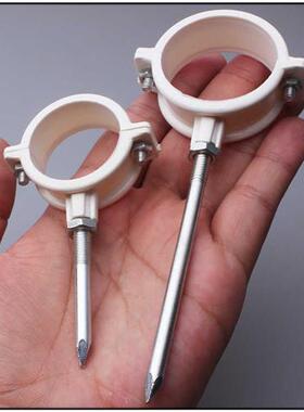 加长PVC尖钉f塑料管卡排给水管配件吊码夹固定管码抱箍M620253240