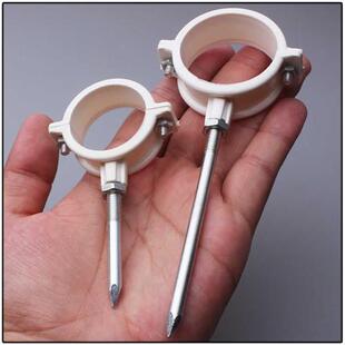 加长PVC尖钉f塑料管卡排给水管配件吊码夹固定管码抱箍M620253240