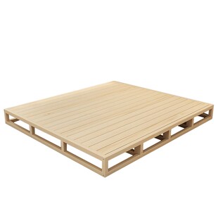 榻榻米床现代简约卧室双人床定制地台H无床头实木排骨架落地床架