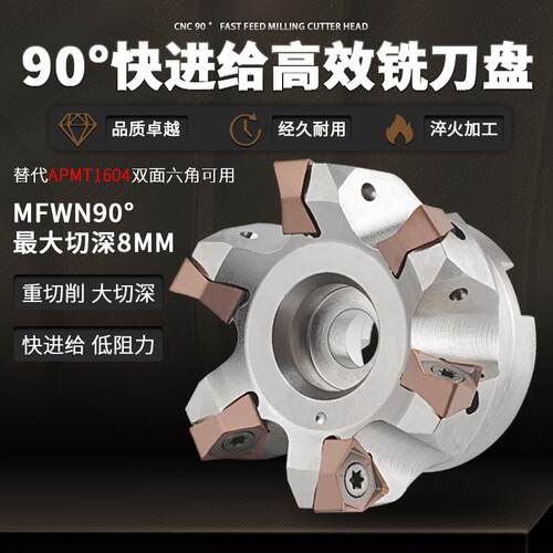 MFWN快进给铣刀盘90度双