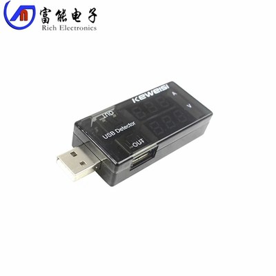 USB测试仪 usb智能数显电流电压容量检测仪表 usb双显电流电压表
