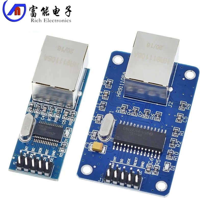 宽版 ENC28J60模块 spi 接口/以太网/网络模块/51/AVR/ARM/PIC代