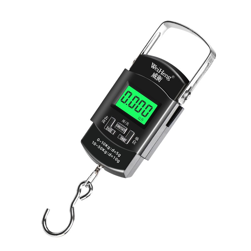 威衡电子称手提秤便携式高精度小型秤称50kg迷你弹簧秤行李快递称