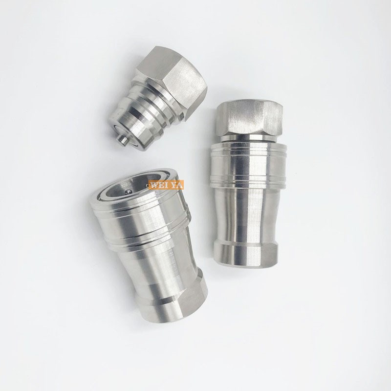 25P1A/25S2A插入式双向自封快速接头304不锈钢卡套式快换接头