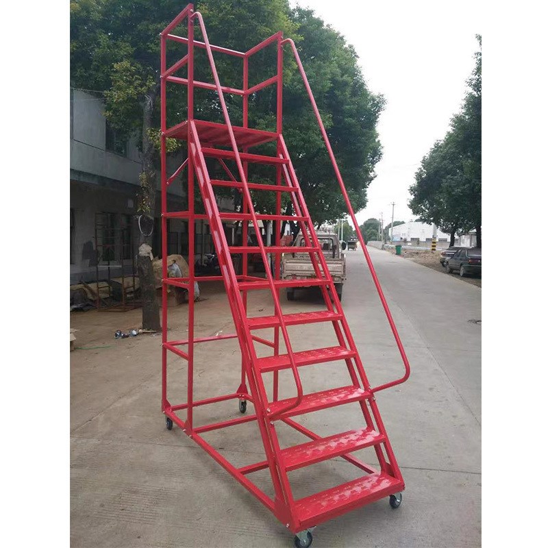 登高梯仓库登高梯1.5米移动平台取货梯安全防护梯仓库移动登高车