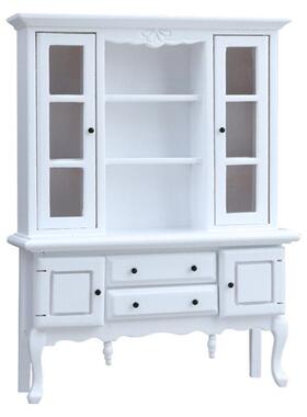 1:12娃娃屋dollhouse迷你家具模型木质微缩工艺品欧式复古柜子