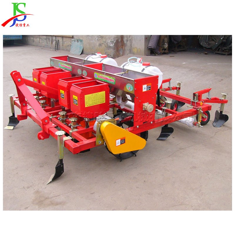 花生覆膜播种机 手扶拖拉机颗粒种植机 小型后置4行果子仁栽种机