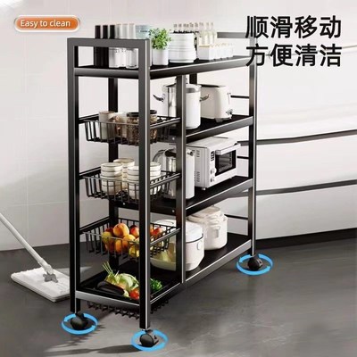 厨房落地置物架多层蔬菜水果收纳架多功能加厚加粗收纳筐储物架子