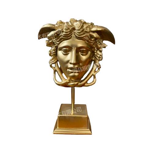 铸铜美杜莎青铜头像古希腊蛇女铜雕Medusa head Bronze sculpture