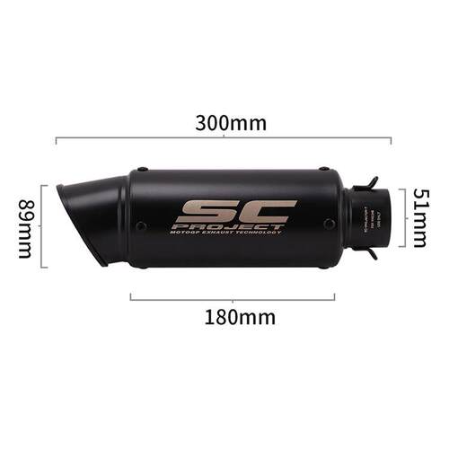 厂家直销摩托车适用于改装SC大排量炸街通用排气管尾喉38-51MM