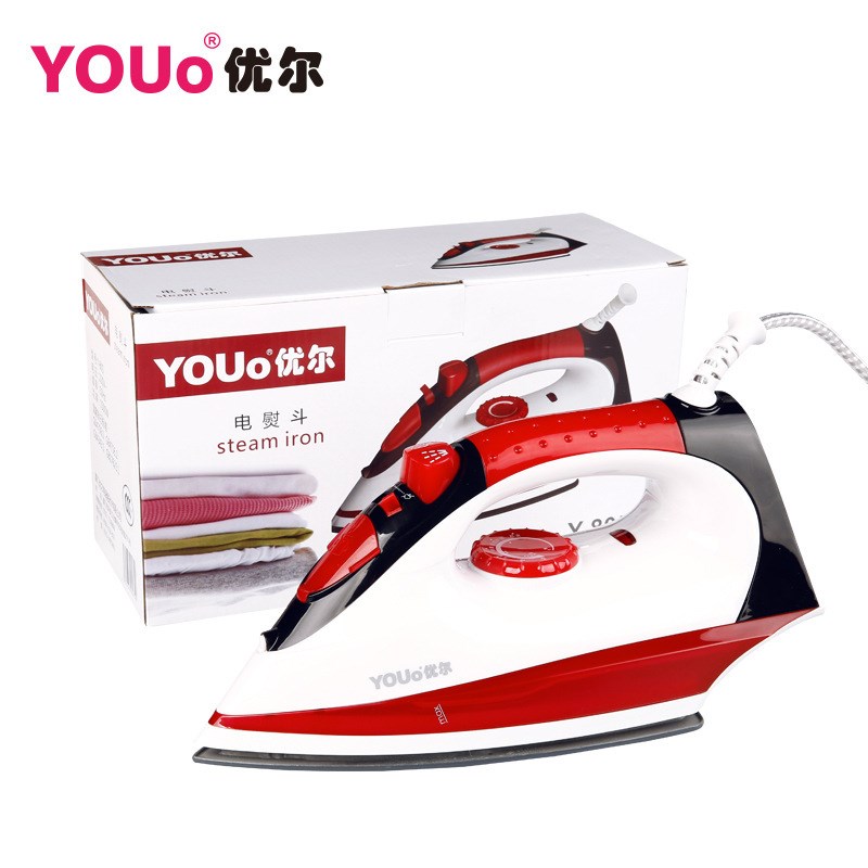 优尔熨斗家用蒸气电熨斗大功率烫斗陶瓷底板干湿两用烫型号Y-805