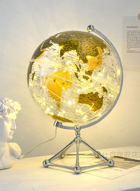 轻奢装饰摆件透明地球仪时x尚电视酒柜客厅卧室书房家居装饰品