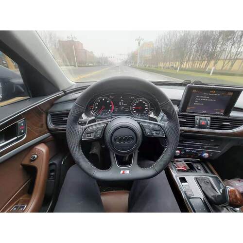 薛莹适用于A4LA3Q5Q7A6LC7A7Q3升级平底运动方向盘多功能D字型