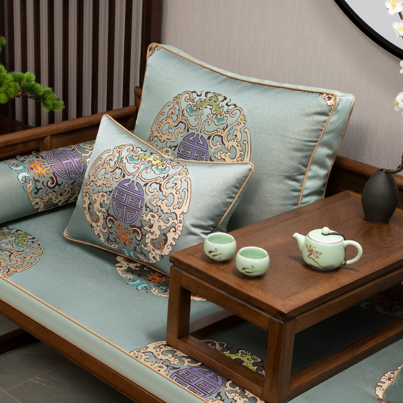 红木沙发垫新中式坐垫加厚海绵乳胶垫实H木罗汉床垫子防滑四季通