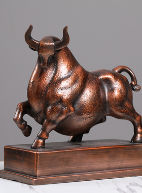 新中式办公室桌牛摆件家居饰y品客厅酒柜电视柜装饰品摆设工艺品