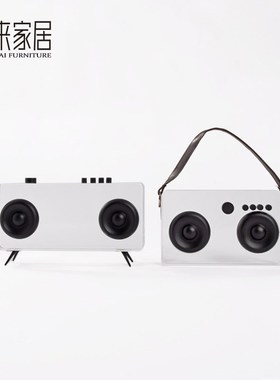 轻奢水晶收音机工艺品客厅茶几装饰小L饰品样板间酒柜书柜软装