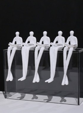 简约家居创意售楼m处样板房间软装饰品艺术人物造型工艺品摆件