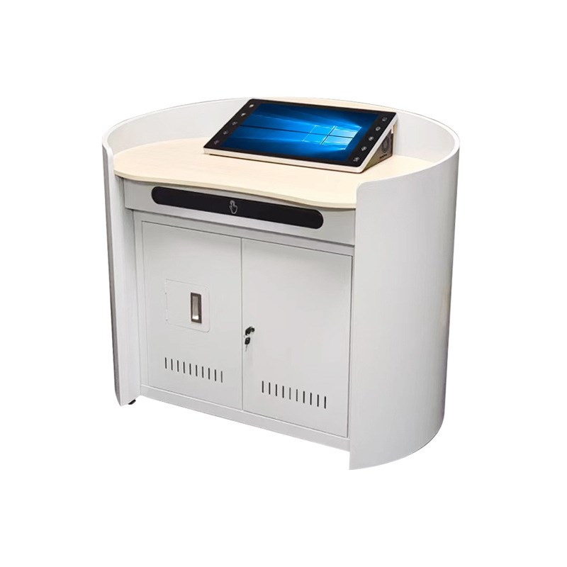 多媒体讲台教室会议室演讲台发言台钢制多功能宣讲台智能电子讲桌