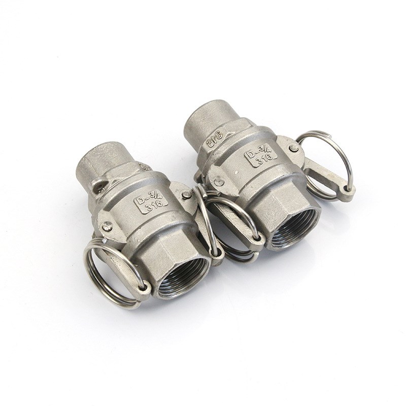 D+F不锈钢扳把式快插接头 316化工接头 阀门管接头 水管快速接头