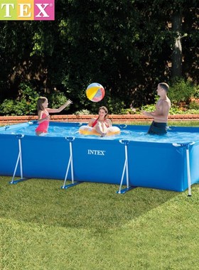 INTEX28273长方形管架戏水池支架儿童家庭游泳池加厚